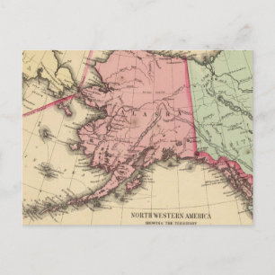 New America Map von Mitchell Postkarte