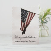 New American Citizen+U.S. Party für Flaggenfeiern Einladung (Stehend Vorderseite)