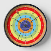 New American Time Zone Large Clock Uhr (Vorderseite)