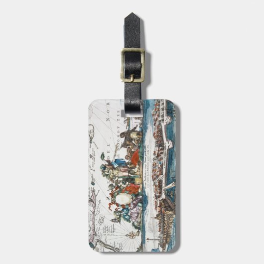 NEW AMSTERDAM, 1673 GEPÄCKANHÄNGER (Vorderseite vertikal)