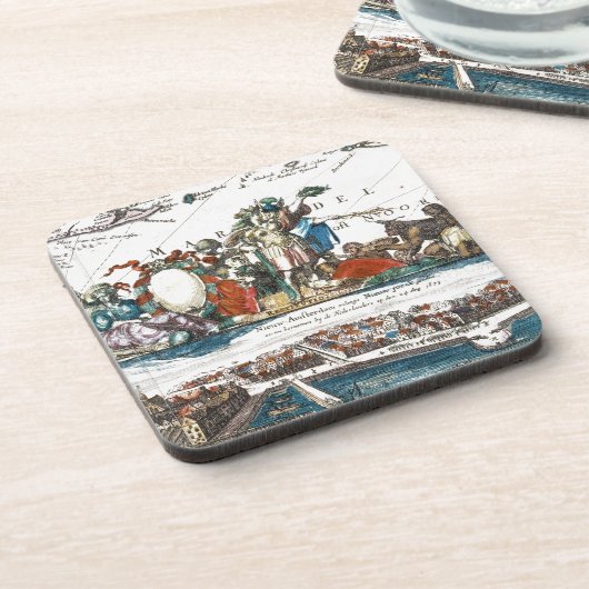 NEW AMSTERDAM, 1673 GETRÄNKEUNTERSETZER (Linke Seite)