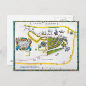 New Amsterdam Map, 1661 Postkarte (Vorne/Hinten)