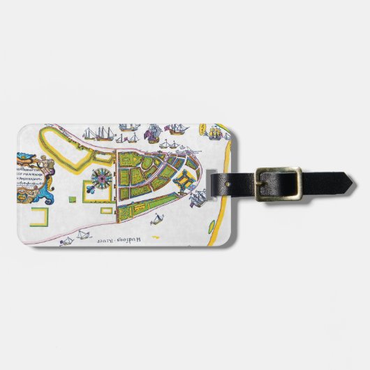 New- Amsterdamkarte, 1661 Gepäckanhänger (Vorderseite horizontal)