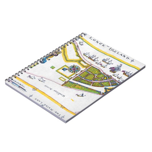 New- Amsterdamkarte, 1661 Notizblock (Linke Seite)