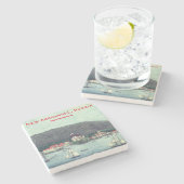 New Archangel, Russland (Sitka) Malerei Steinuntersetzer (Seitenansicht)