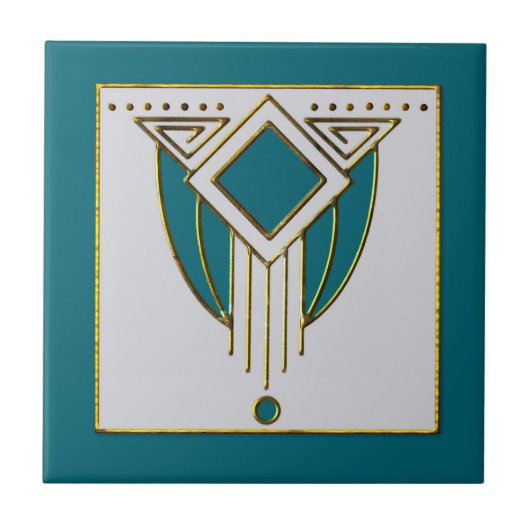 New Art Deco Keramik Tile Fliese (Vorderseite)