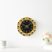 New Art Deco Wall Fan Style Runde Wanduhr (Zuhause)