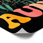 New Aunt Wildflower First Birthday &amp; Baby Show Poster (Ecke)