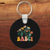 New Babci Wildflower First Birthday &amp; Baby Sho Schlüsselanhänger (Vorderseite)