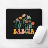 New Babcia Wildflower First Birthday & Baby Sh Mousepad (Mit Mouse)