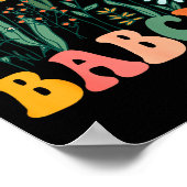 New Babcia Wildflower First Birthday & Baby Sh Poster (Ecke)