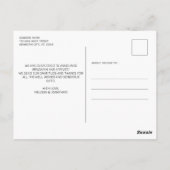 New Baby 3 Foto Chalkboard Geburtserklärung Postkarte (Rückseite)