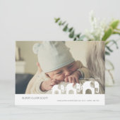 New Baby Along Came Elephant Announccard Ankündigung (Stehend Vorderseite)