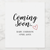 New Baby Announcement Wine Label Weinetikett (Einzelnes Label)