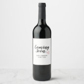 New Baby Announcement Wine Label Weinetikett (Vorderseite)