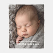 New Baby Arrival Fleece Blanket Grandparent Gift (Vorderseite)