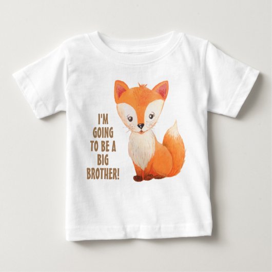 New Baby Big Brother Little Fox Kleinkind Tshirt (Vorderseite)