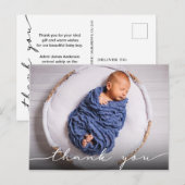 New Baby Birth Ankündigung Vielen Dank Postkarte (Vorne/Hinten)
