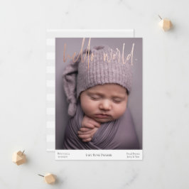 New Baby Birth Announcement Foto Card Neugeborene Ankündigung