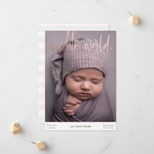 New Baby Birth Announcement Foto Card Neugeborene Ankündigung