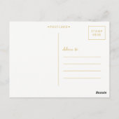 New Baby Birth Gold Danke Foto Frame Postcard Postkarte (Rückseite)