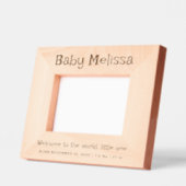 New Baby Birth Stats Newborn Keepake Floral Geätzte Rahmen (Links)