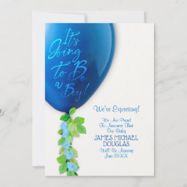 New Baby Boy Announcement Card Ankündigung