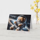 New Baby Boy Astronaut Teddy Bear Karte (Gelbe Blume)