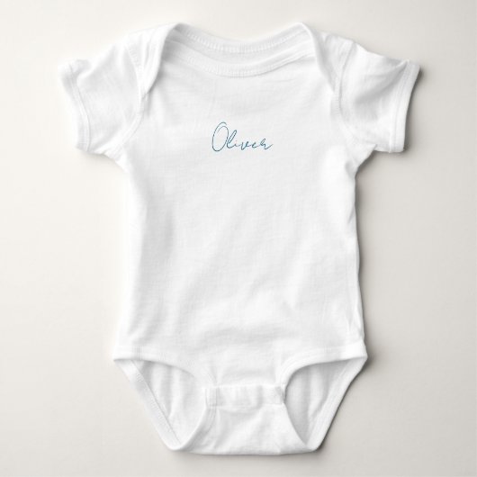 New Baby Boy Blue Name Sweet Newborn Simple Baby Strampler (Vorderseite)