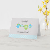 New Baby Boy Congratulations Card Karte (Gelbe Blume)