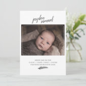 New Baby Boy Foto Birth Ankündigung (Stehend Vorderseite)