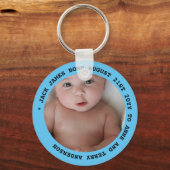 NEW BABY BOY FOTO GÜNSTIGT Textgeschenke unter $4 Schlüsselanhänger (Vorderseite)
