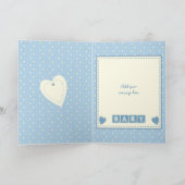 New Baby Boy gratuliert blau Karte (Innenseite)