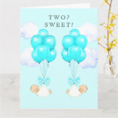 New Baby Boy Twins Karte (Gelbe Blume)