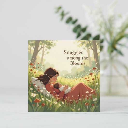 New baby card for mom warm heartfelt message  karte (Stehend Vorderseite)