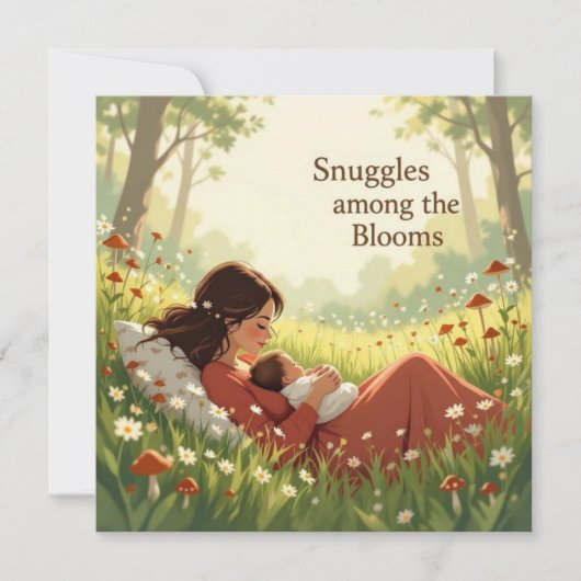 New baby card for mom warm heartfelt message  karte (Vorderseite)