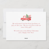 New Baby Christmas Family Foto Feiertagskarte (Rückseite)