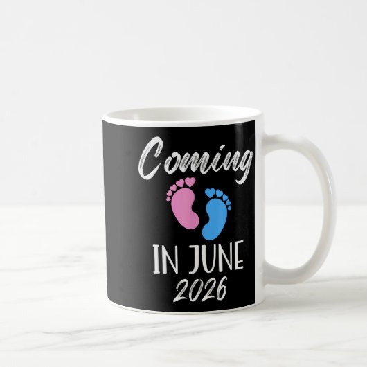 New Baby Coming In June 2026 Funny Baby Shower Boy Kaffeetasse (Rechts)