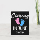 New Baby Coming In June 2026 Funny Baby Shower Boy Karte (Vorderseite)