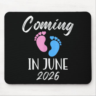 New Baby Coming In June 2026 Funny Baby Shower Boy Mousepad