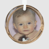 New Baby Cowboy oder Cowgirl mit Lariat Acrylic Ornament (Rückseite)