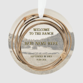 New Baby Cowboy oder Cowgirl mit Lariat Acrylic Ornament