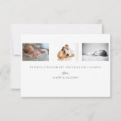 New Baby Elegante Script Foto Geburtshinweis Einladung (Rückseite)