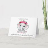 New Baby Ellie in Rosa Karte (Vorderseite)