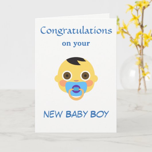 New Baby, Emoji. Karte (Gelbe Blume)