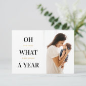 New Baby Family Foto Weihnachtskarten Dankeskarte (Stehend Vorderseite)