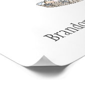 New Baby Fingerprint Balloon Gästebuch - Blue (Ecke)