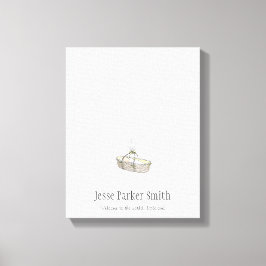 New Baby Fingerprint Balloon Gästebuch - Gelb