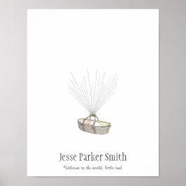 New Baby Fingerprint Balloon Gästebuch - Gelb