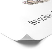 New Baby Fingerprint Balloon Gästebuch - Pink (Ecke)